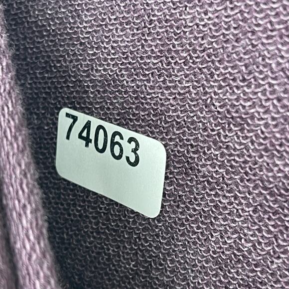 AERIE Sweatshirt Womens L Ruffle French Terry Oversized Raw Hems Purple NEW - Picture 16 of 16